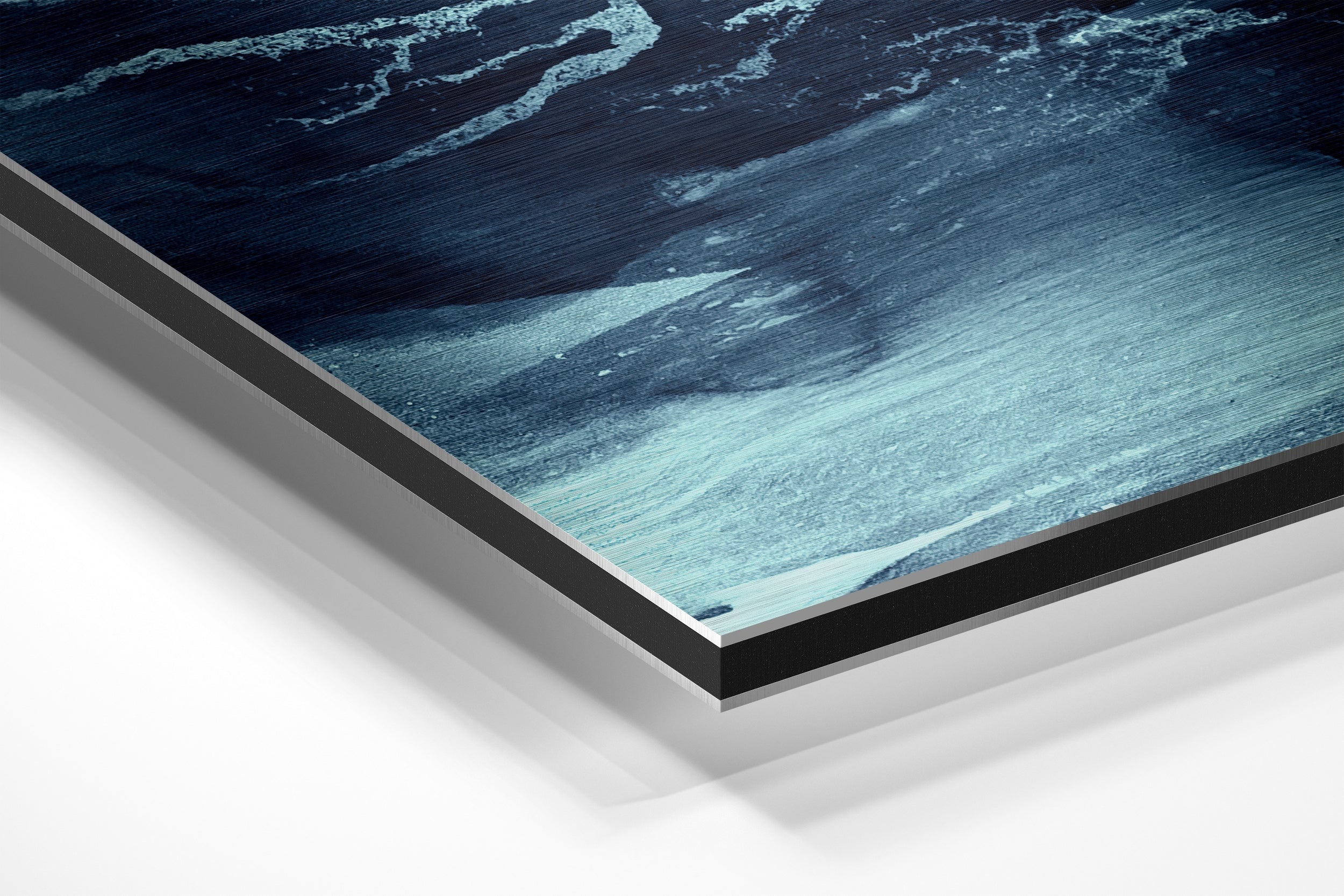 Blue Brushed Aluminium Dibond Wall Art.