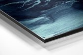 Blue Brushed Aluminium Dibond Wall Art.