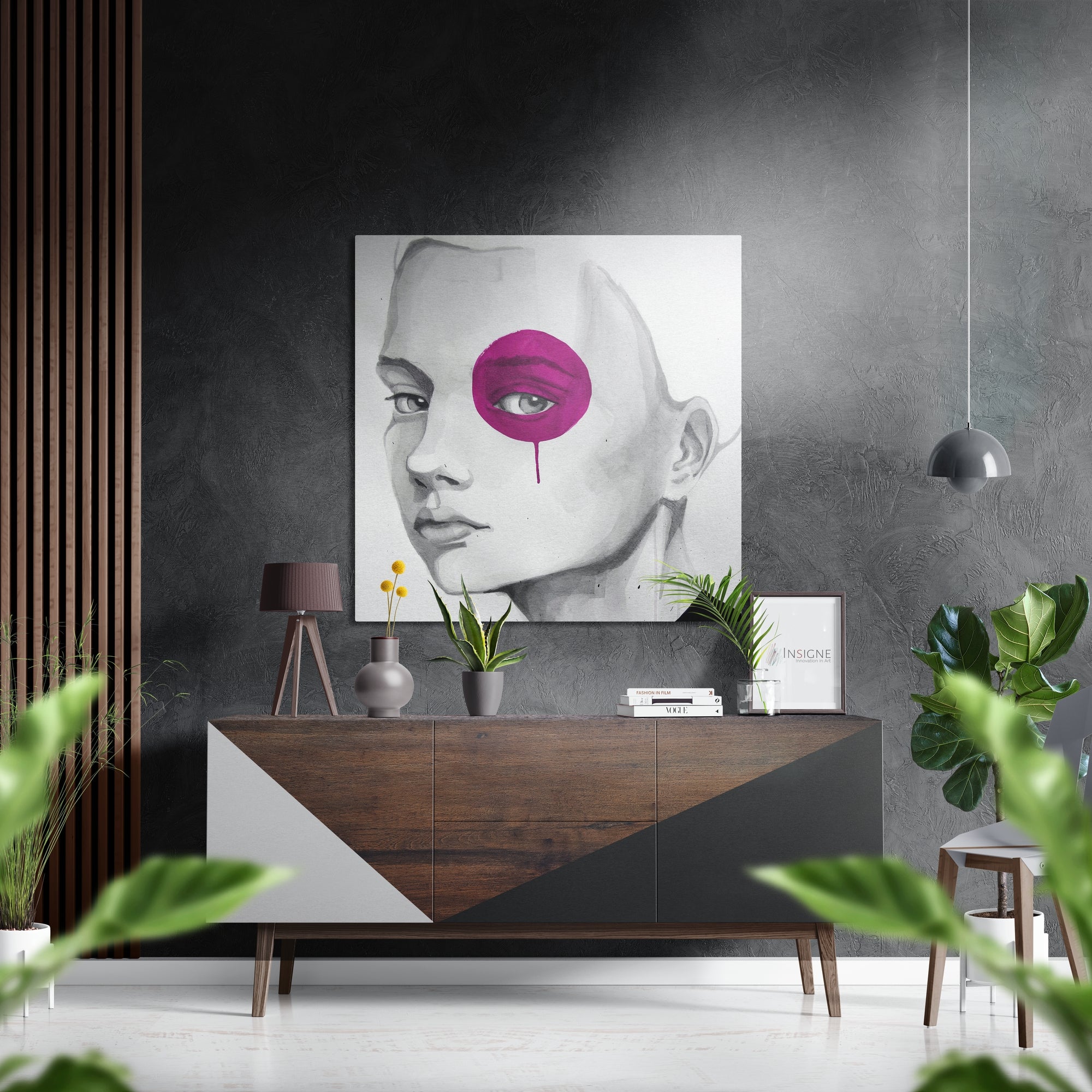 The Kid Brushed Aluminium Dibond Wall Art.