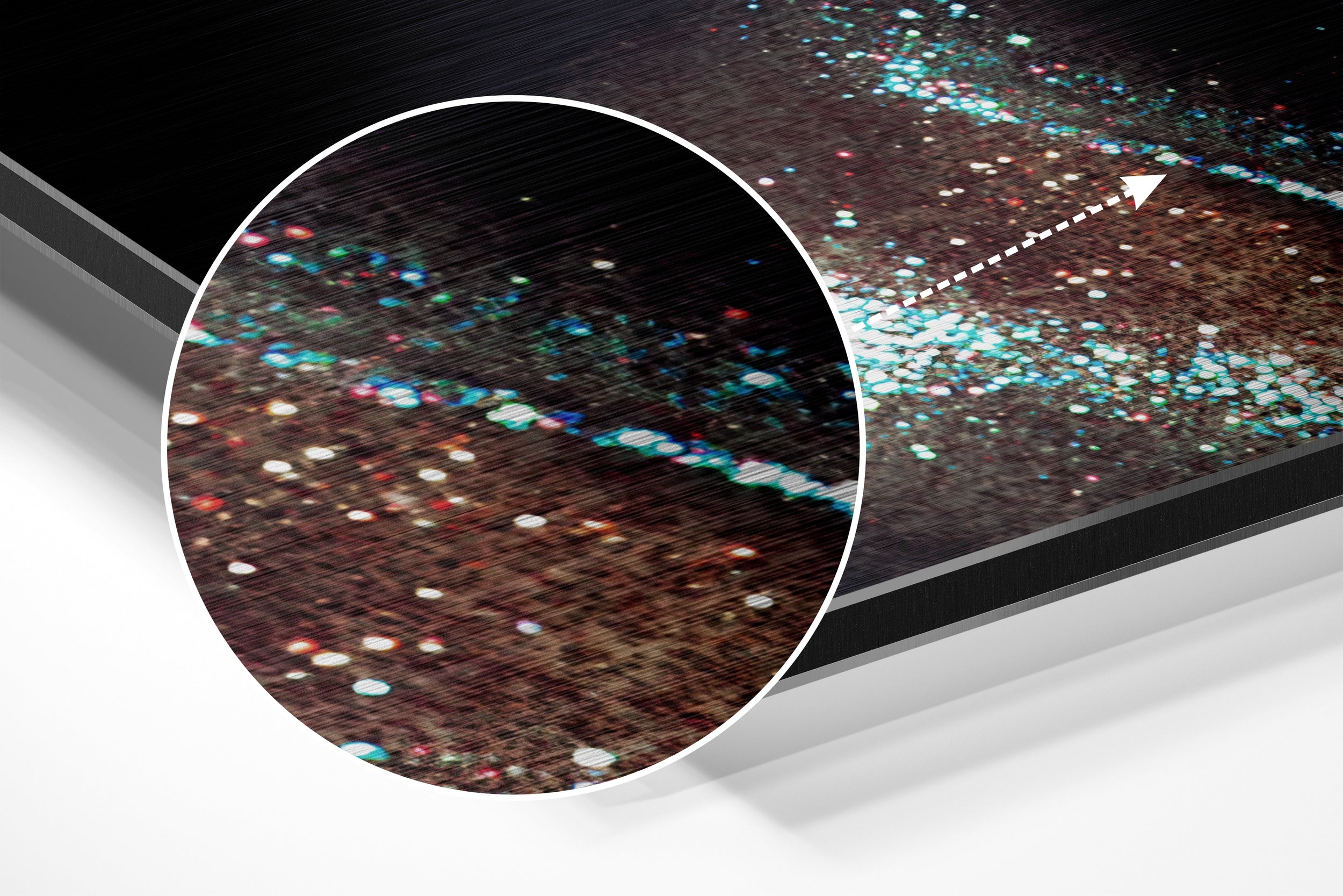 Sparkling Woman Brushed Aluminium Dibond Wall Art.