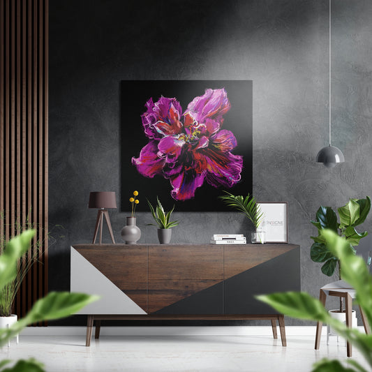 Flower Brushed Aluminium Dibond Wall Art.
