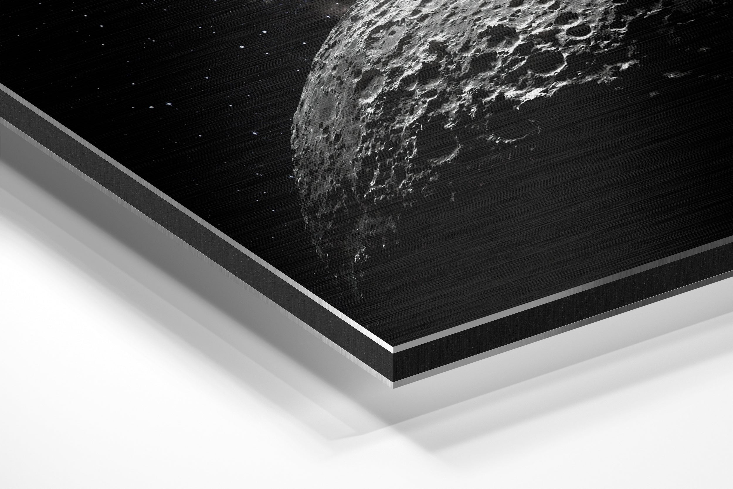 Moon Brushed Aluminium Dibond Wall Art.