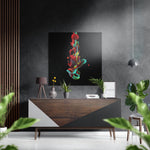 Dripping Brushed Aluminium Dibond Wall Art.