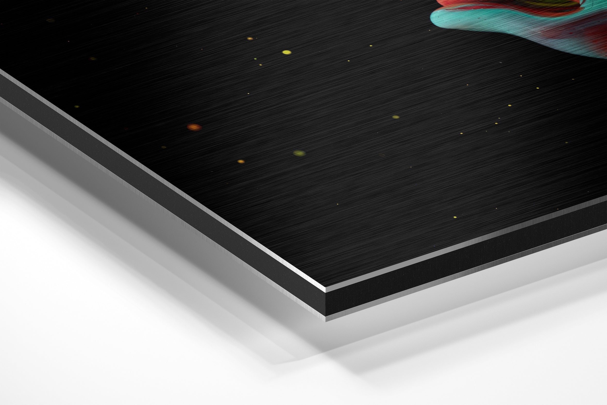 Dripping Brushed Aluminium Dibond Wall Art.