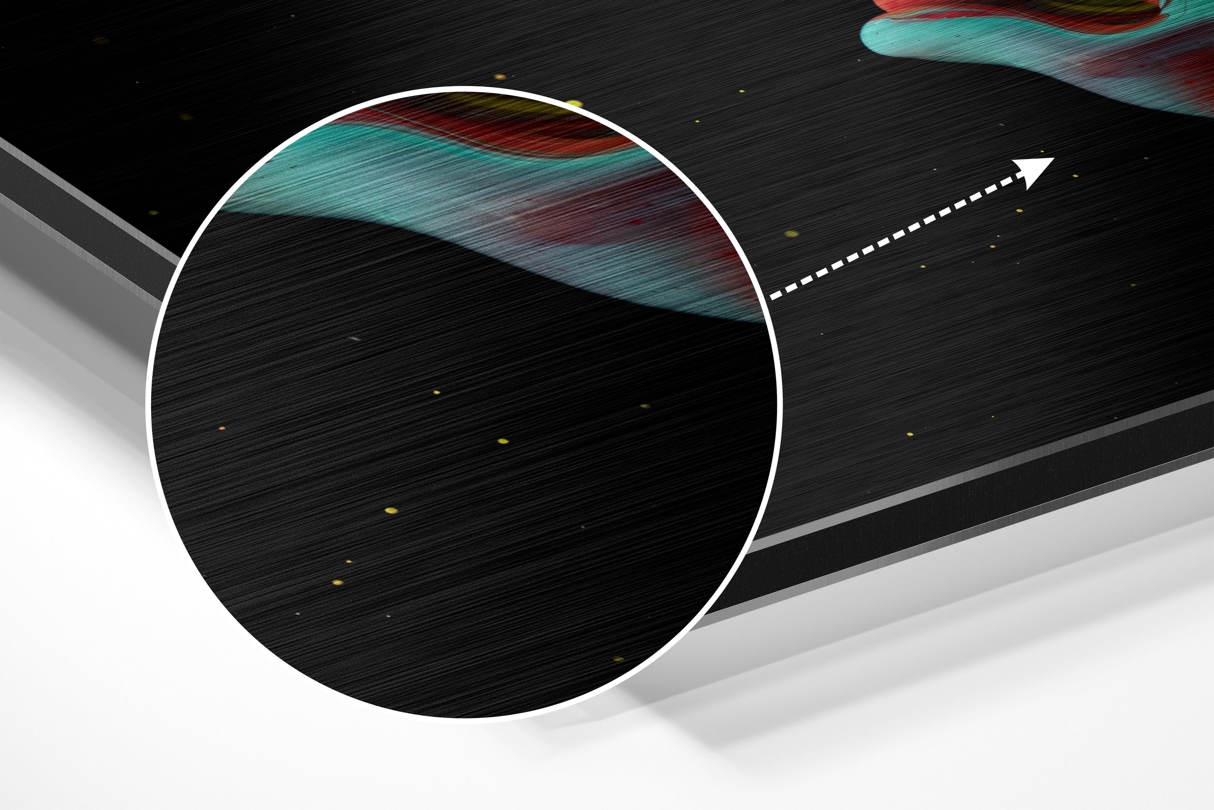 Dripping Brushed Aluminium Dibond Wall Art.