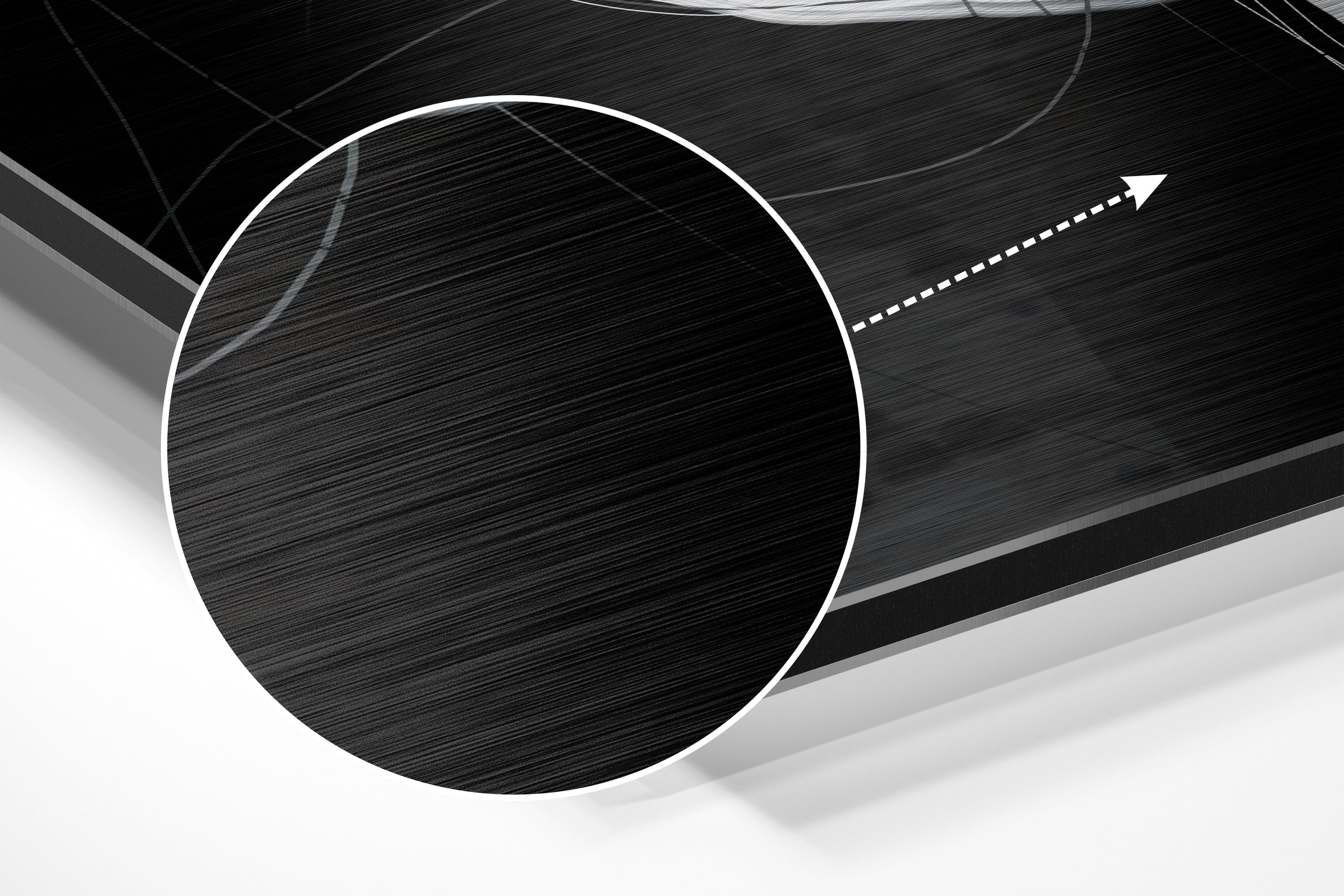 The Hole Brushed Aluminium Dibond Wall Art.