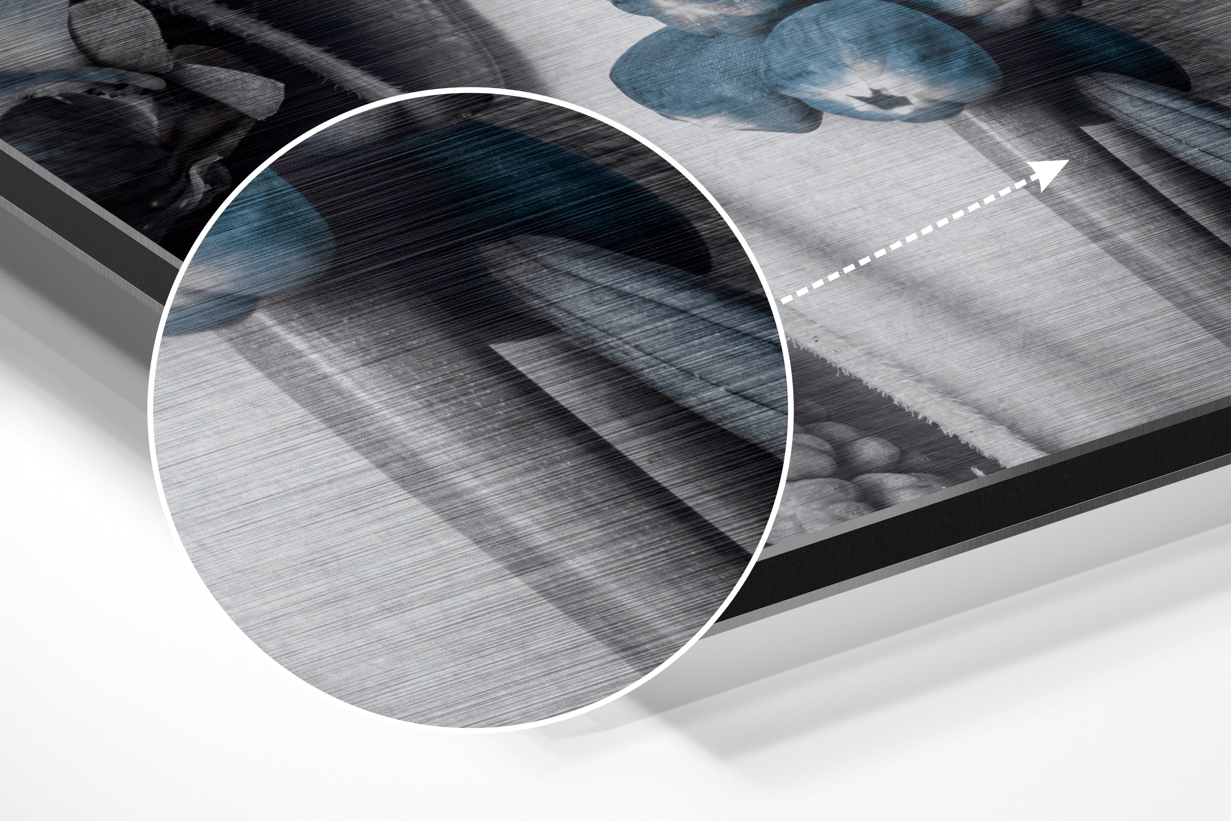 Flowers Brushed Aluminium Dibond Wall Art.