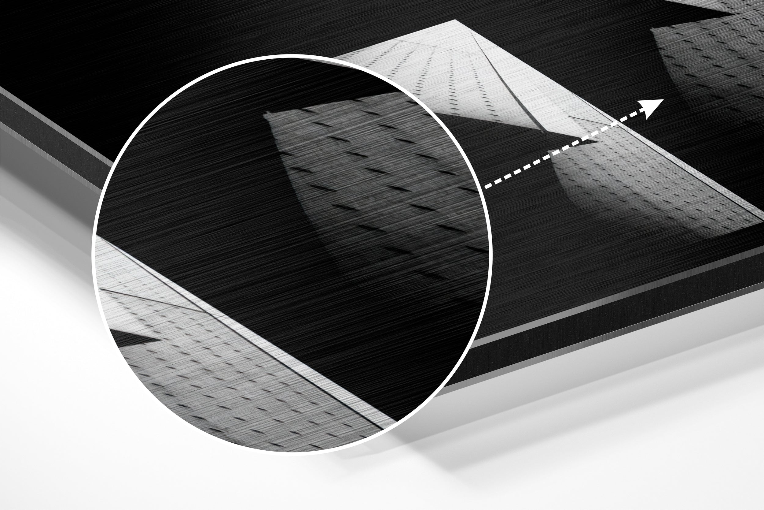 Buildings Brushed Aluminium Dibond Wall Art.