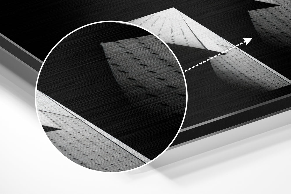 Buildings Brushed Aluminium Dibond Wall Art.