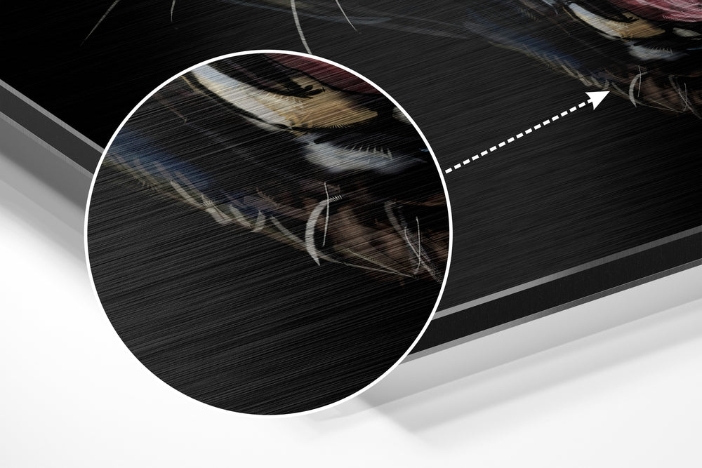 Black Panther Brushed Aluminium Dibond Wall Art.