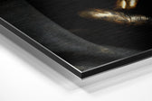 Shh Brushed Aluminium Dibond Wall Art.