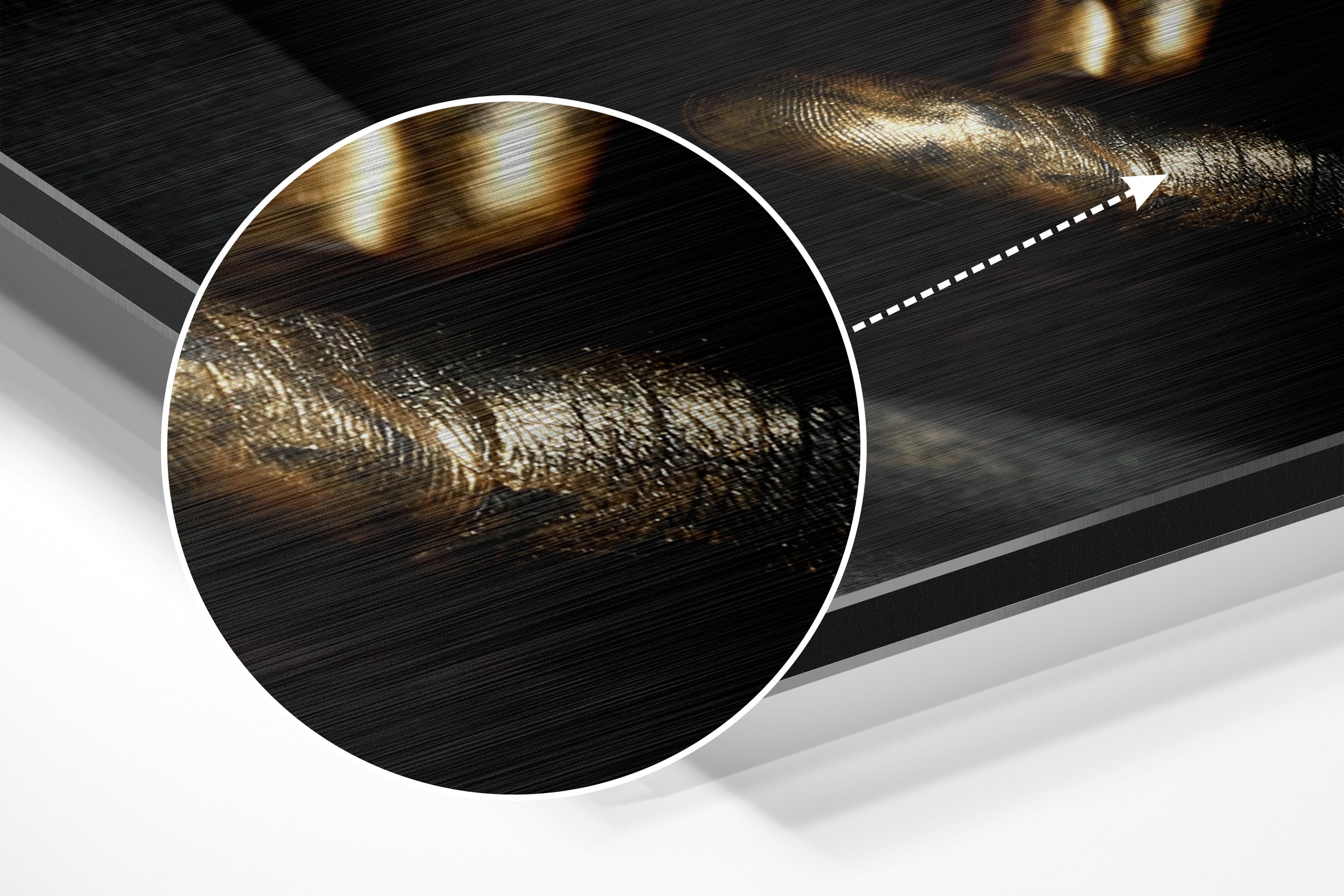 Shh Brushed Aluminium Dibond Wall Art.