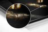 Shh Brushed Aluminium Dibond Wall Art.