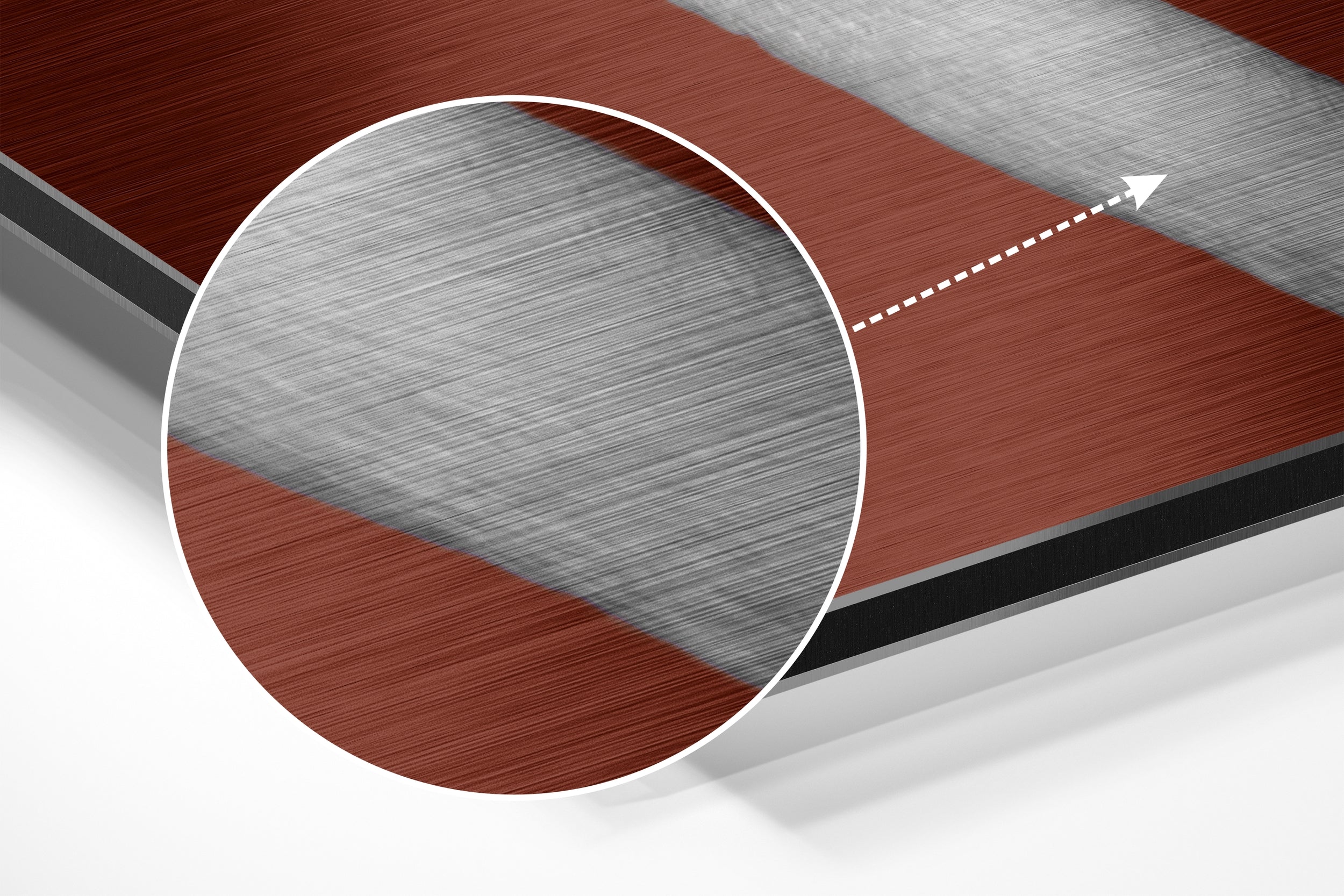 Albino Flamingo Brushed Aluminium Dibond Wall Art.