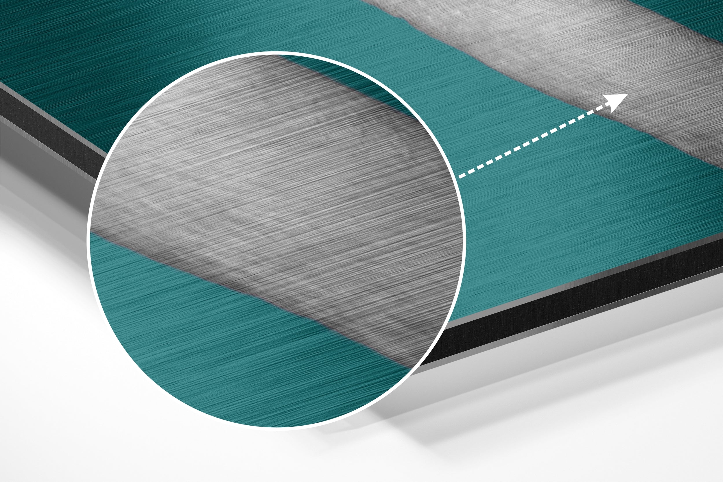 Albino Flamingo Brushed Aluminium Dibond Wall Art.