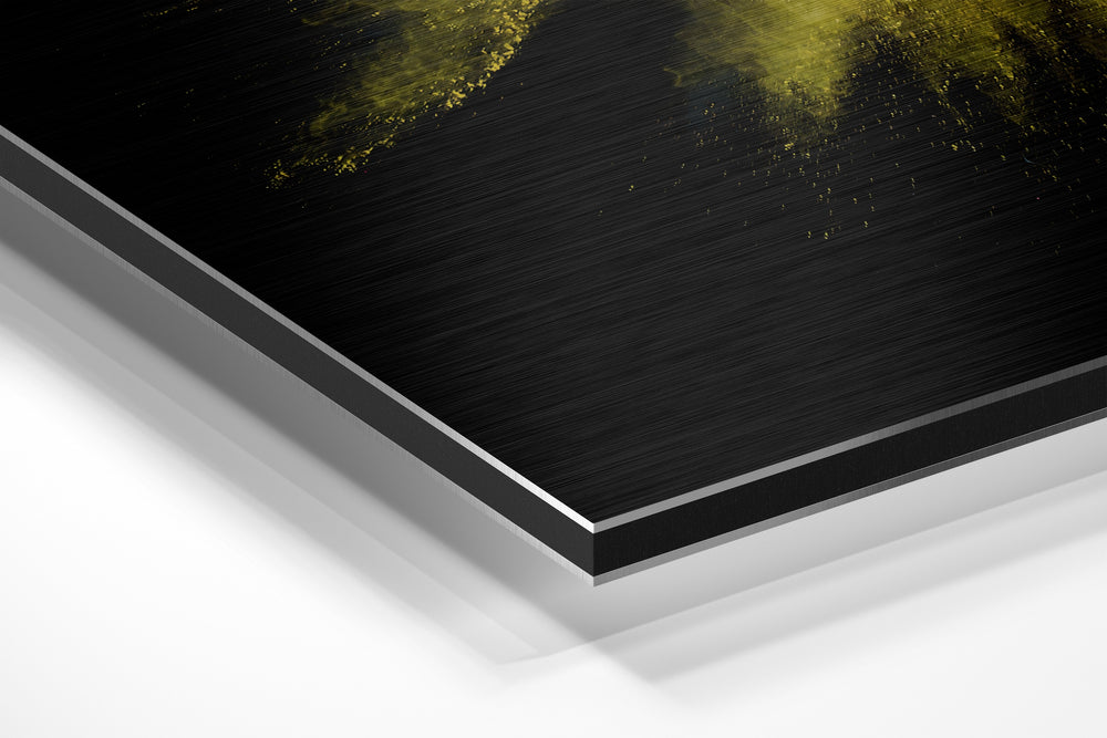 Color Burst Brushed Aluminium Dibond Wall Art.