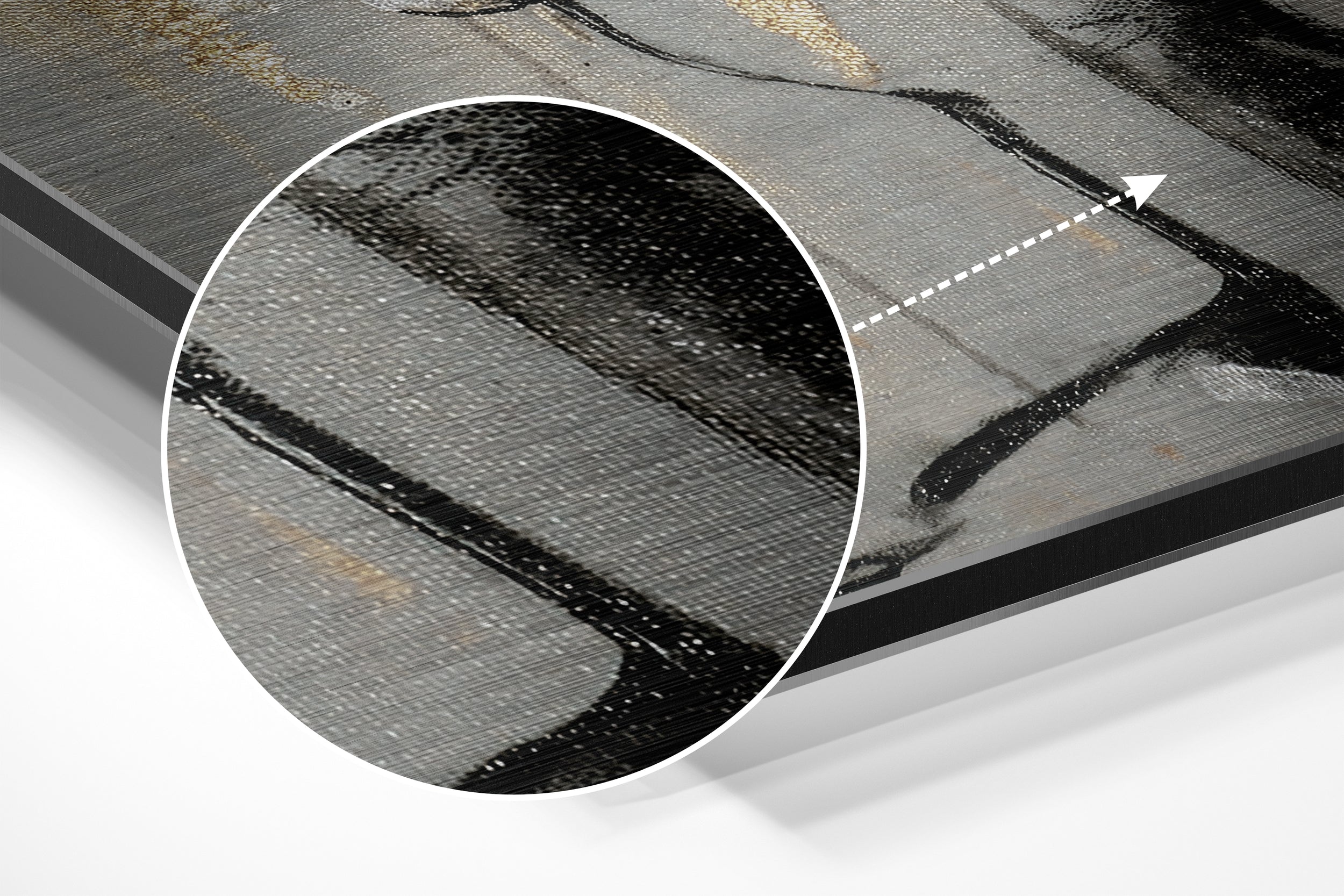 Women Brushed Aluminium Dibond Wall Art.