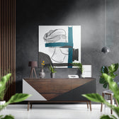 Line Art Brushed Aluminium Dibond Wall Art.