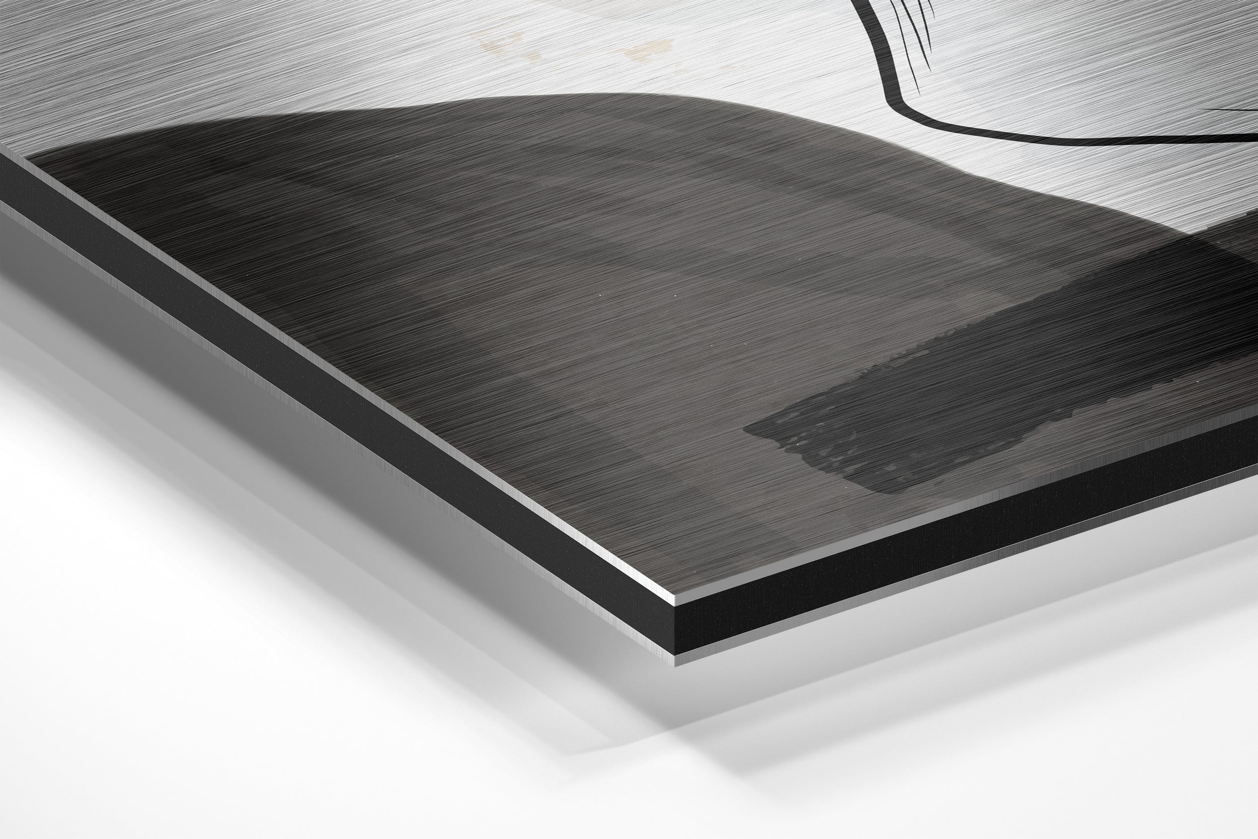 Line Art Brushed Aluminium Dibond Wall Art.