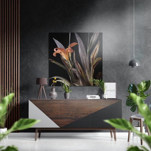 Lillium Brushed Aluminium Dibond Wall Art.