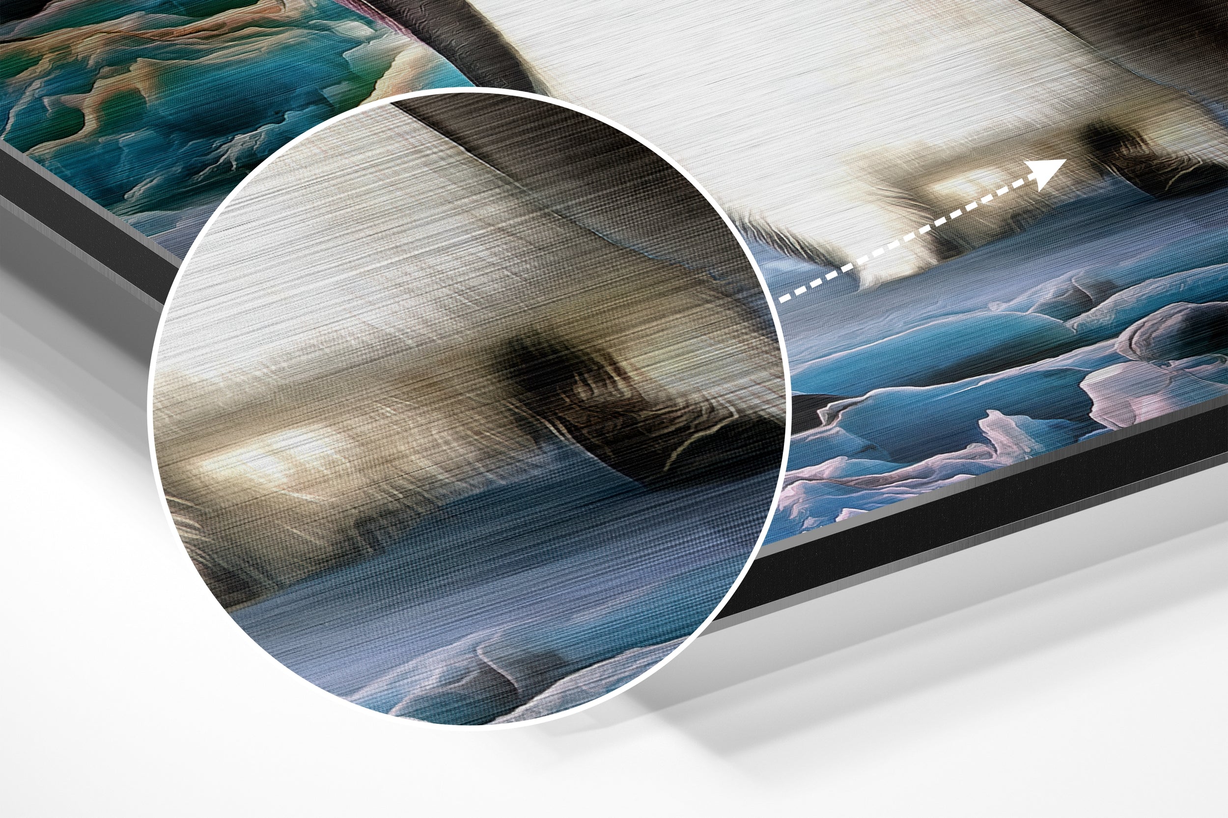 Penguin Family Brushed Aluminium Dibond Wall Art.