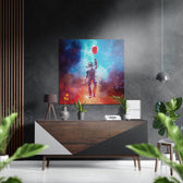 Fly in Space Brushed Aluminium Dibond Wall Art.