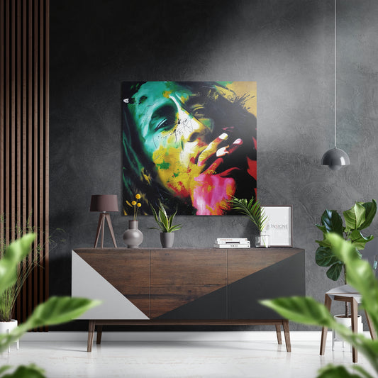 Reggae Legend Brushed Aluminium Dibond Wall Art