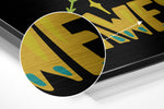 Be Awesome Brushed Aluminium Dibond Wall Art.