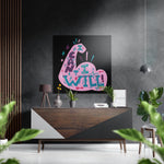 I Can, I Will Brushed Aluminium Dibond Wall Art.