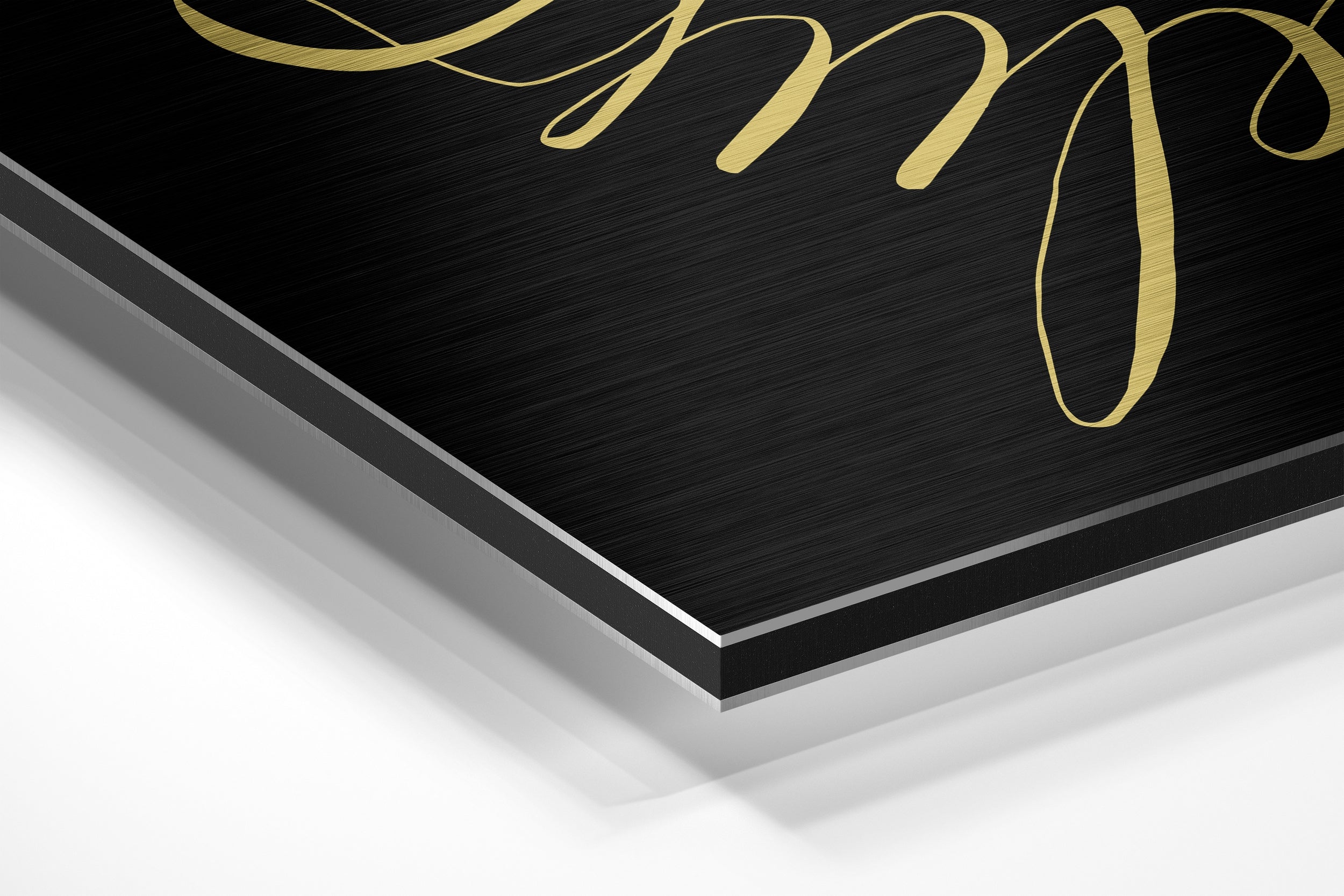 Always Believe Brushed Aluminium Dibond Wall Art.