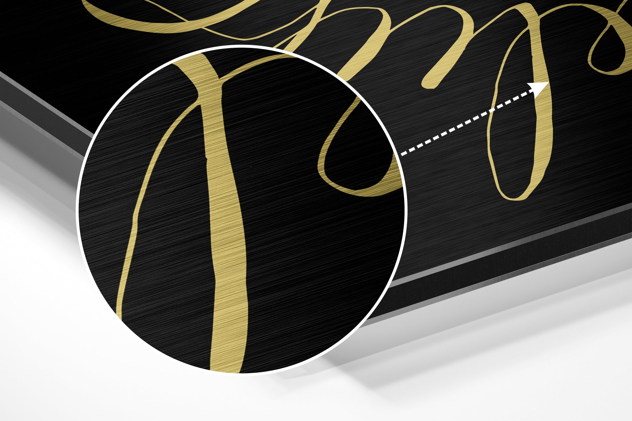 Always Believe Brushed Aluminium Dibond Wall Art.