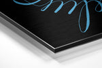 Always Believe Brushed Aluminium Dibond Wall Art.