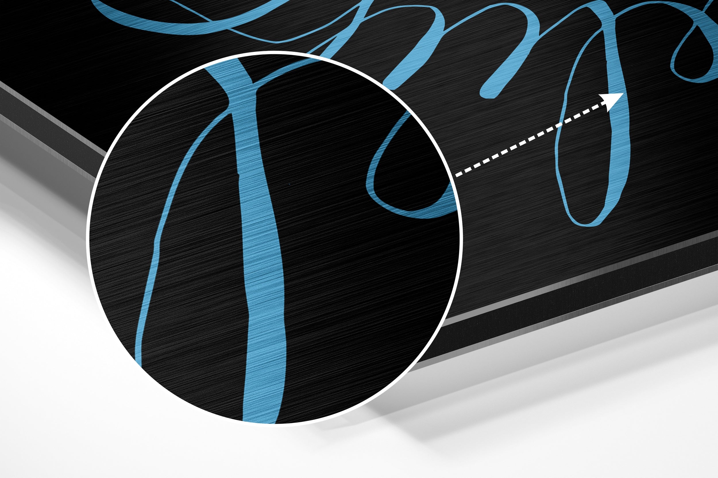 Always Believe Brushed Aluminium Dibond Wall Art.