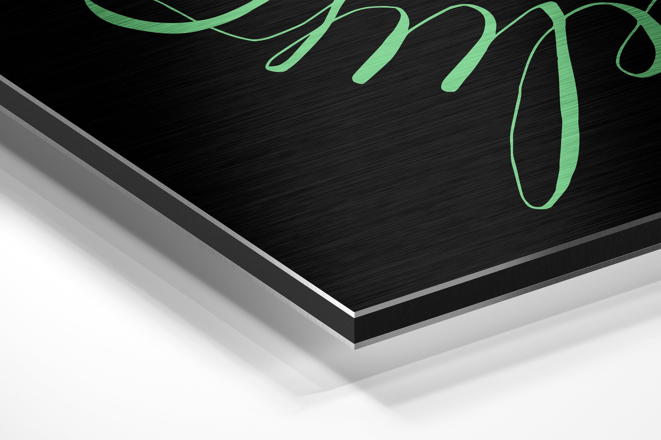 Always Believe Brushed Aluminium Dibond Wall Art.