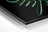 Always Believe Brushed Aluminium Dibond Wall Art.