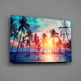 Sunset and Palms Glass Art | Insigne Art Design