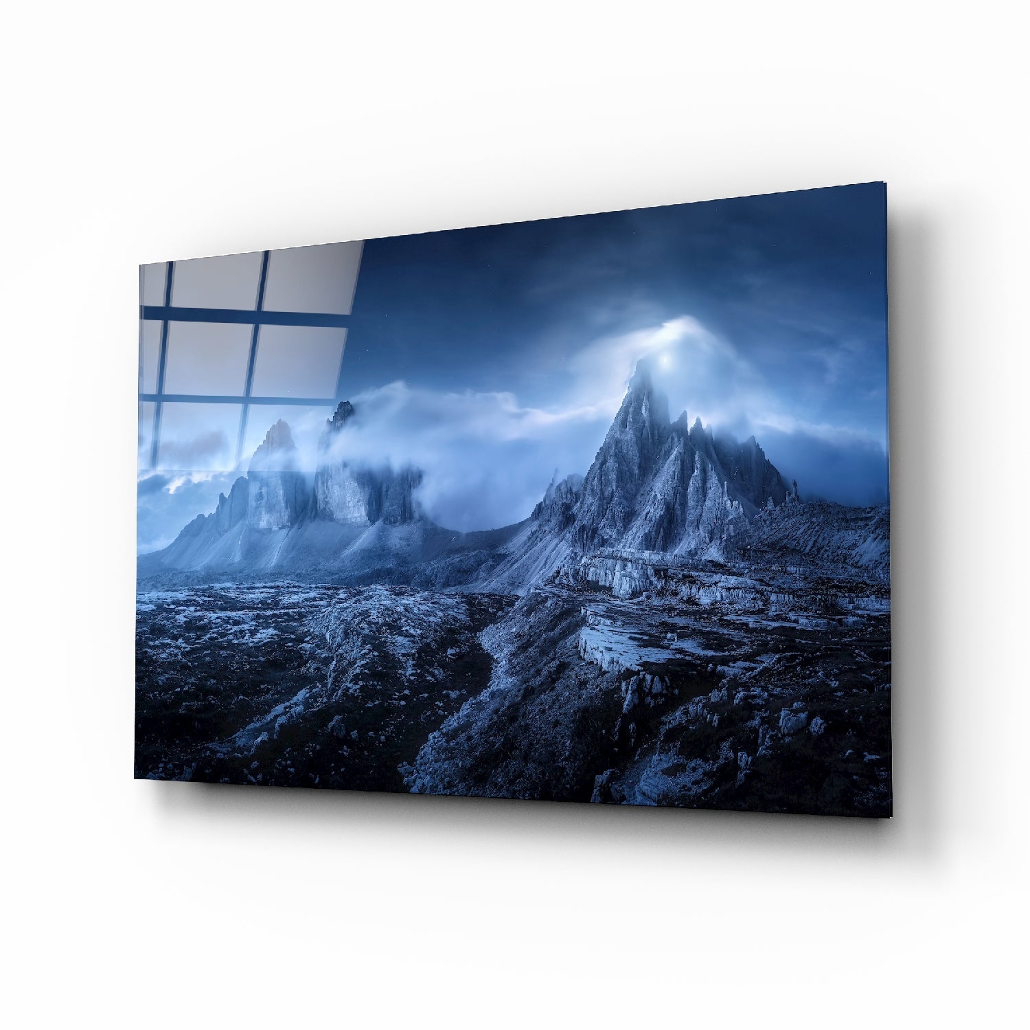 Imposing Mountains Glass Art | Insigne Art Design