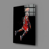 Michael Jordan Glass Wall Art.