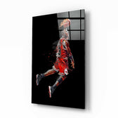 Michael Jordan Glass Wall Art.