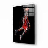 Michael Jordan Glass Wall Art | Insigne Art Design