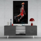 Michael Jordan Glass Wall Art.