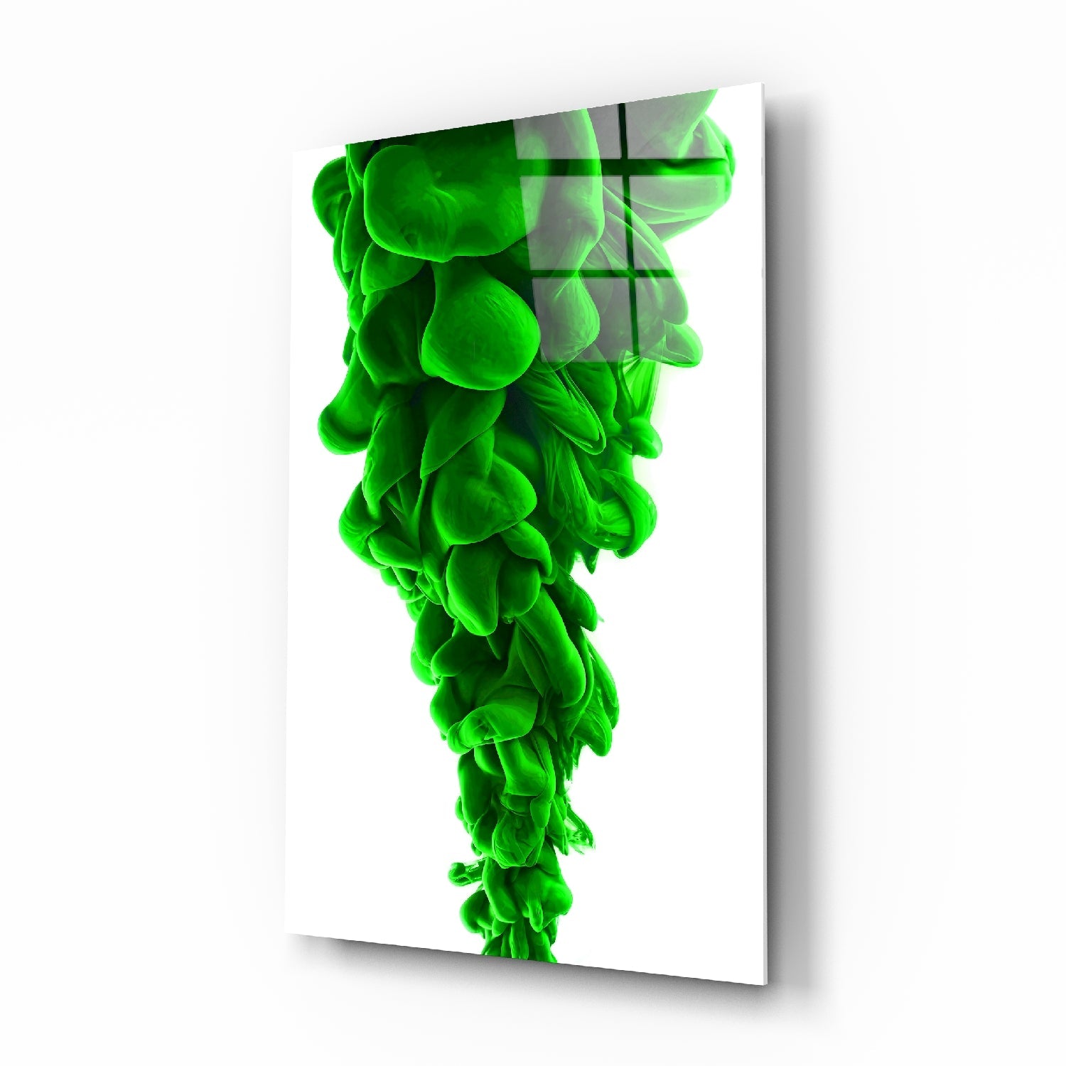 Green Layers Glass Wall Art | Insigne Art Design
