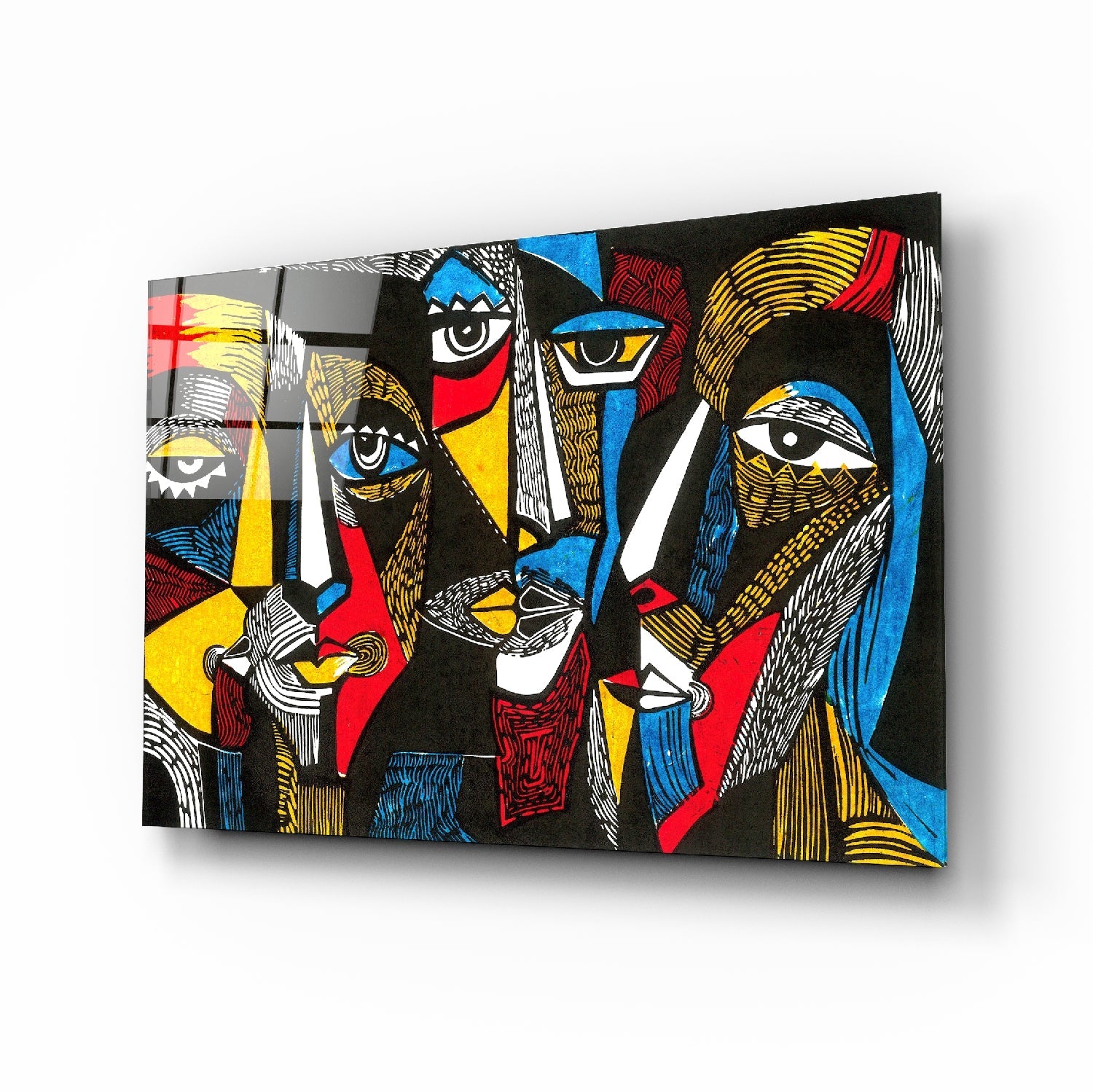 Faces Glass Wall Art | Insigne Art Design