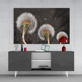 Dandelions Glass Wall Art | Insigne Art Design