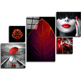 The Charm of Red Glass Wall Art | Insigne Art Design
