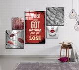 Nothing To Lose Combined Glass Wall Art | Insigne Art Design