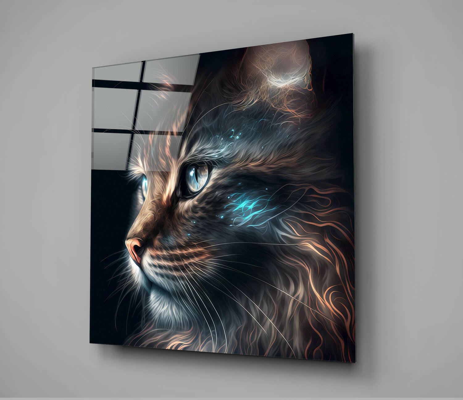Cat Glass Wall Art  || Designers Collection | Insigne Art Design.