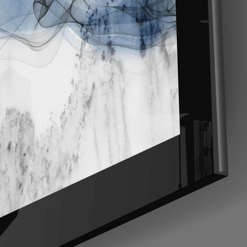 Blue Nebula Glass Wall Art.