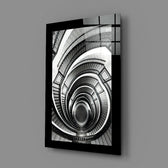 Editorial-photo panel bringing architectural weight to a study
