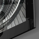 Spiral Stairs close-up showing concentric rails and treads